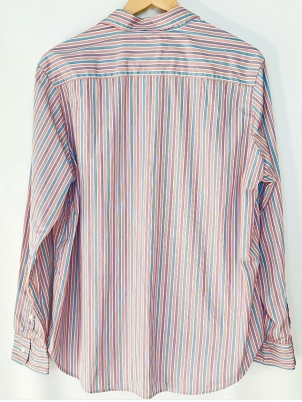 Frank & Eileen Eileen Italian Cotton Stripe Button Down Shirt Large - Picture 4 of 8